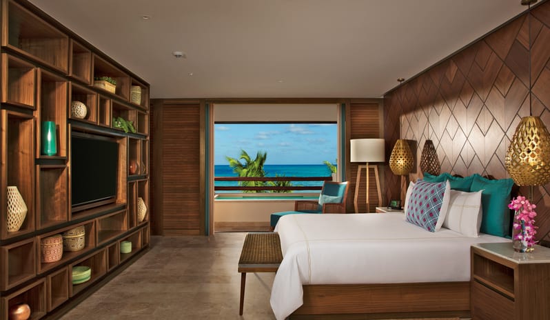 SECRETS MAROMA BEACH RESORT - PREFERRED CLUB HONEYMOON SUITE BEDROOM